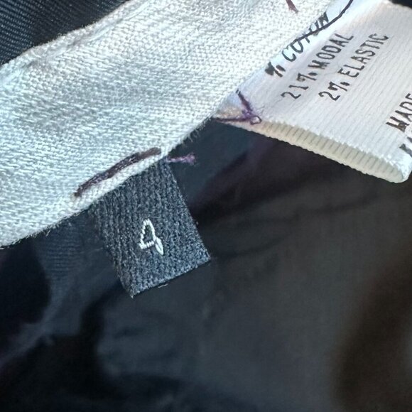 Theory Velvet Pants Slacks Flare Leg Cotton Purple Office Casual Size 4 Women's - Picture 8 of 10